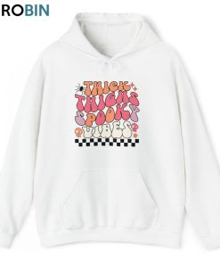 Thick Thighs Spooky Vibes Checkerboard Shirt, Retro Halloween Party Short Sleeve Sweater Thick Thighs Spooky Vibes Checkerboard Shirt, Retro Halloween Party Short Sleeve Sweater