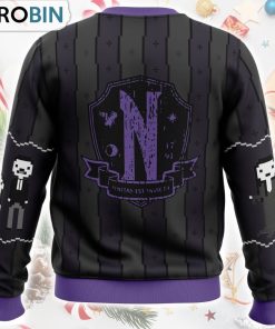 This is my Happy Face Wednesday Addams Ugly Christmas Sweater