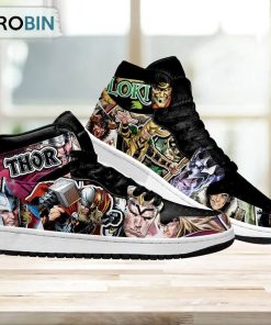 Thor and Loki Jordan 1 High Custom Superheroes Shoes