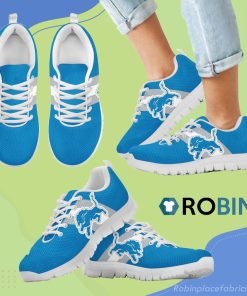 Three Colors Vertical Detroit Lions Breathable Running Sneaker Three Colors Vertical Detroit Lions Breathable Running Sneaker
