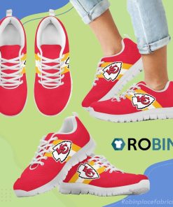 Three Colors Vertical Kansas City Chiefs Breathable Running Sneaker Three Colors Vertical Kansas City Chiefs Breathable Running Sneaker