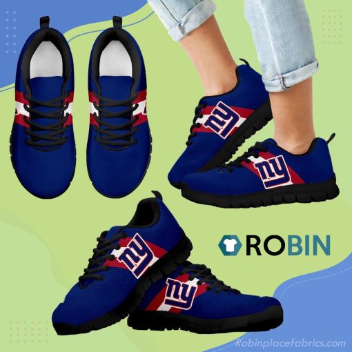 Three Colors Vertical New York Giants Breathable Running Sneaker