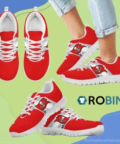 Three Colors Vertical Tampa Bay Buccaneers Breathable Running Sneaker Three Colors Vertical Tampa Bay Buccaneers Breathable Running Sneaker