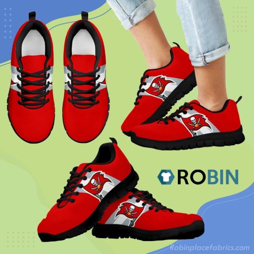 Three Colors Vertical Tampa Bay Buccaneers Breathable Running Sneaker