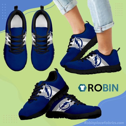Three Colors Vertical Tampa Bay Lightning Breathable Running Sneaker