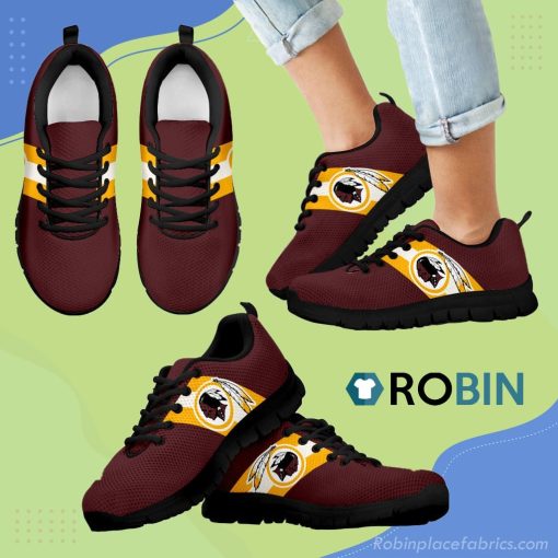 Three Colors Vertical Washington Redskins Breathable Running Sneaker