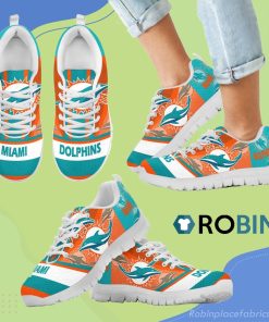 Three Impressing Point Of Logo Miami Dolphins Breathable Running Sneaker Three Impressing Point Of Logo Miami Dolphins Breathable Running Sneaker