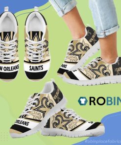 Three Impressing Point Of Logo New Orleans Saints Breathable Running Sneaker Three Impressing Point Of Logo New Orleans Saints Breathable Running Sneaker