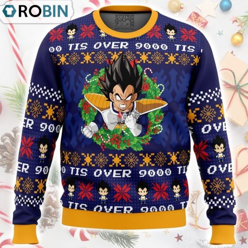 Tis Over 9000 Dragon Ball Z Ugly Christmas Sweater
