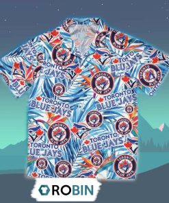 Toronto Blue Jays Tropical Leaf Hawaiian Shirt, 3D Printed Aloha Shirt Toronto Blue Jays Tropical Leaf Hawaiian Shirt, 3D Printed Aloha Shirt