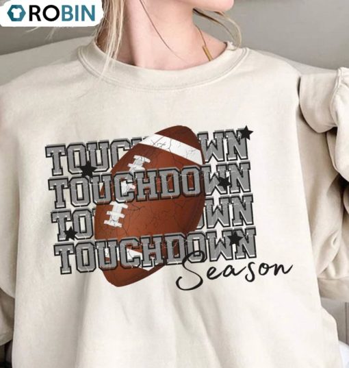 Touchdown Season Trendy Shirt, Cool Design Short Sleeve Hoodie