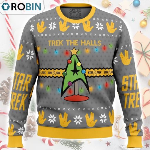 Trek The Halls Star Trek Ugly Christmas Sweater