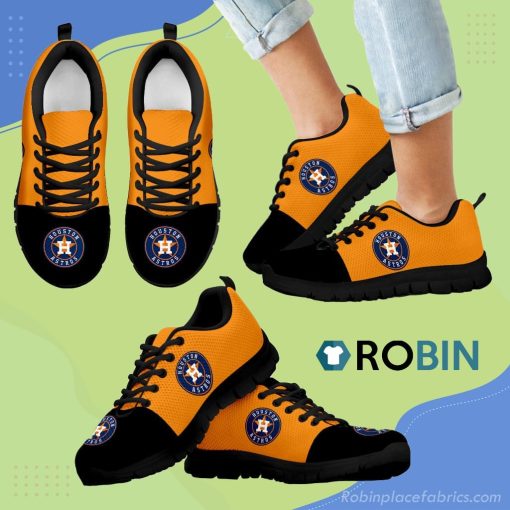 Two Colors Aparted Houston Astros Breathable Running Sneaker