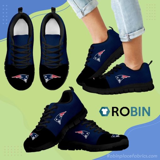 Two Colors Aparted New England Patriots Breathable Running Sneaker