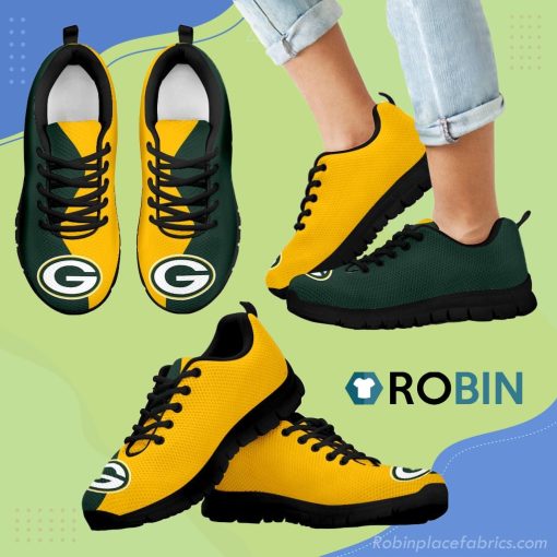 Two Colors Trending Lovely Green Bay Packers Breathable Running Sneaker