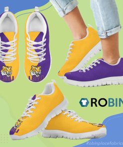 Two Colors Trending Lovely LSU Tigers Breathable Running Sneaker