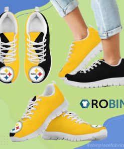 Two Colors Trending Lovely Pittsburgh Steelers Breathable Running Sneaker