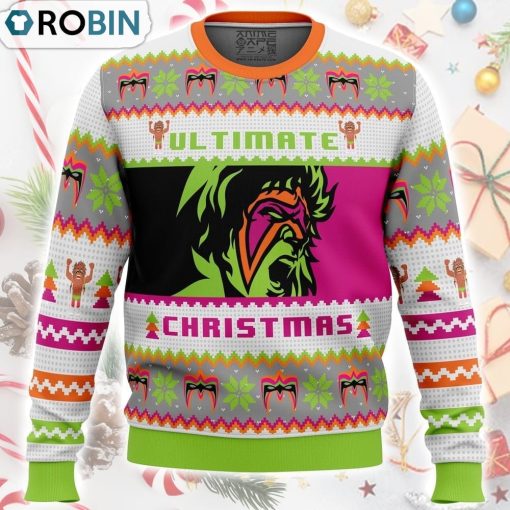 Ultimate Warrior Christmas Pro Wrestling Ugly Christmas Sweater