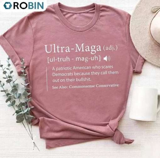 Ultra Maga Definition Shirt, Trump 2024 Maga Short Sleeve Sweatshirt
