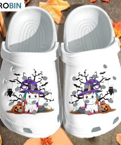 Unicorn Wearing Witch Hat Crocs Shoes
