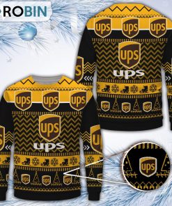 Ups Merry Christmas All Over Print Ugly Sweater Uniform
