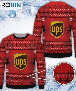 Ups Red Merry Christmas All Over Print Ugly Sweater