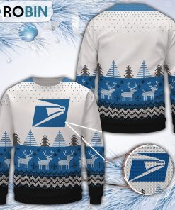Usps Christmas All Over Print Ugly Sweater