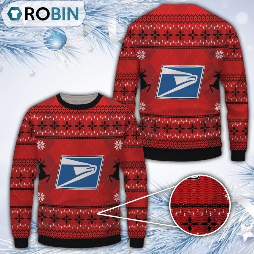Usps Merry Christmas All Over Print Ugly Sweater