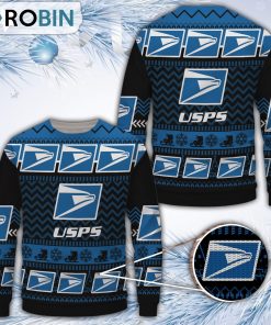 Usps Merry Christmas All Over Print Ugly Sweater Uniform