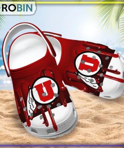 Utah Utes 3D Melting Paint Printed Crocs Shoes