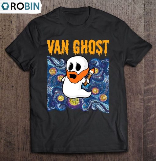 Van Ghost Art Teacher Halloween Van Gogh Starry Night Unisex Shirt