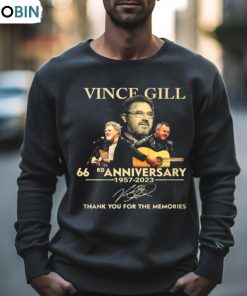 Vince Gill 66 Rd Anniversary 1957 2023 Signature Thank You For The Memories Shirt