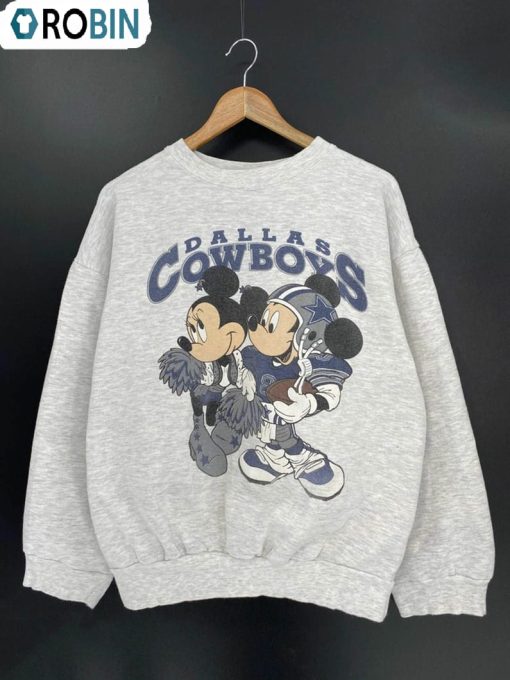Vintage 1994 Nfl Cowboys Football Funny Shirt, Cowboys Mickey Sweater Unisex Hoodie