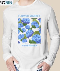 Vintage Blue Hydrangea Flower Market Shirt