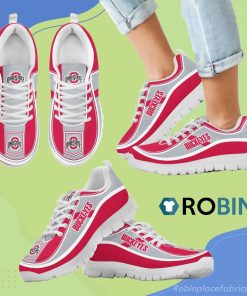 Vintage Color Flag Ohio State Buckeyes Breathable Running Sneaker Vintage Color Flag Ohio State Buckeyes Breathable Running Sneaker