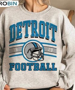 Vintage Detroit Football Shirt, Detroit Football Unisex Hoodie Long Sleeve