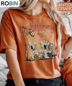 Vintage Disney Mickey Shirt, Nightmare On Mainstreet Crewneck Unisex T-shirt