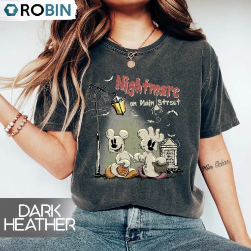 Vintage Disney Mickey Shirt, Nightmare On Mainstreet Crewneck Unisex T-shirt