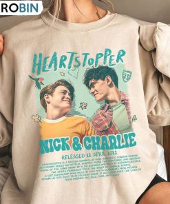 Vintage Heartstopper Shirt, Nick And Charlie Unisex Shirt