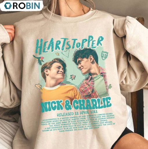 Vintage Heartstopper Shirt, Nick And Charlie Unisex Shirt