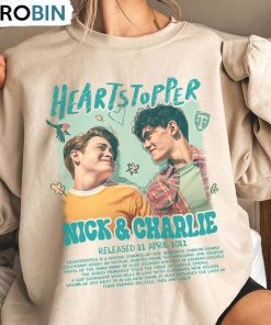 Vintage Heartstopper Shirt, Nick And Charlie Unisex Shirt