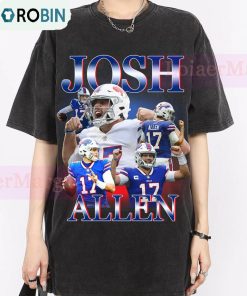 Vintage Josh Allen Washed Shirt, Buffalo Football Nfl Unisex Shirt