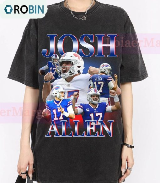 Vintage Josh Allen Washed Shirt, Buffalo Football Nfl Unisex Shirt