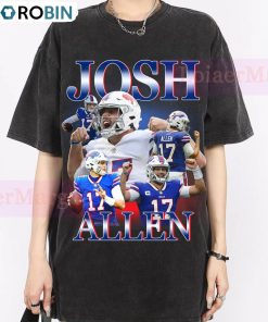 Vintage Josh Allen Washed Shirt, Buffalo Football Nfl Unisex Shirt