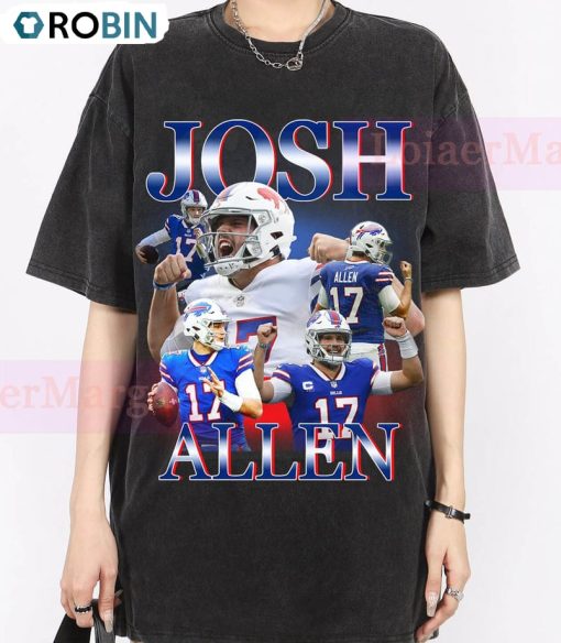 Vintage Josh Allen Washed Shirt, Buffalo Football Nfl Unisex Shirt