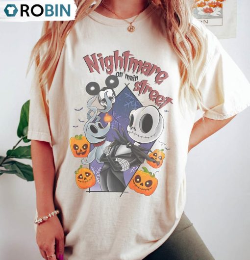 Vintage Nightmare On Main Street Funny Shirt, Disneyland Crewneck Short Sleeve