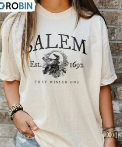 Vintage Salem 1692 They Missed One Shirt, Comfort Colors Halloween Crewneck Unisex T-shirt