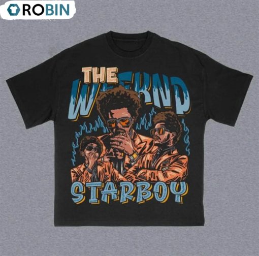 Vintage The Weeknd Shirt, Hip Hop Music Unisex Hoodie Short Sleeve