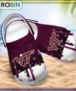 Virginia Tech Hokies 3D Melting Paint Printed Crocs Shoes