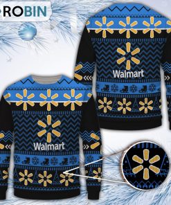 Walmart Merry Christmas All Over Print Ugly Sweater Uniform